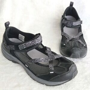 Lands' End Womens Mesh Slip On Hiking Outdoor Walking Shoes ‎ Black Size 7.5B
